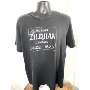Zildjian Cymbals Graphic Tee Black Drum Shirt Size L